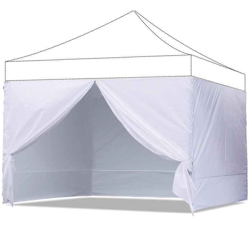 ABCCANOPY Side Wall 10x10, White (4 Walls Only, NOT Including Frame and Top) - Image 1